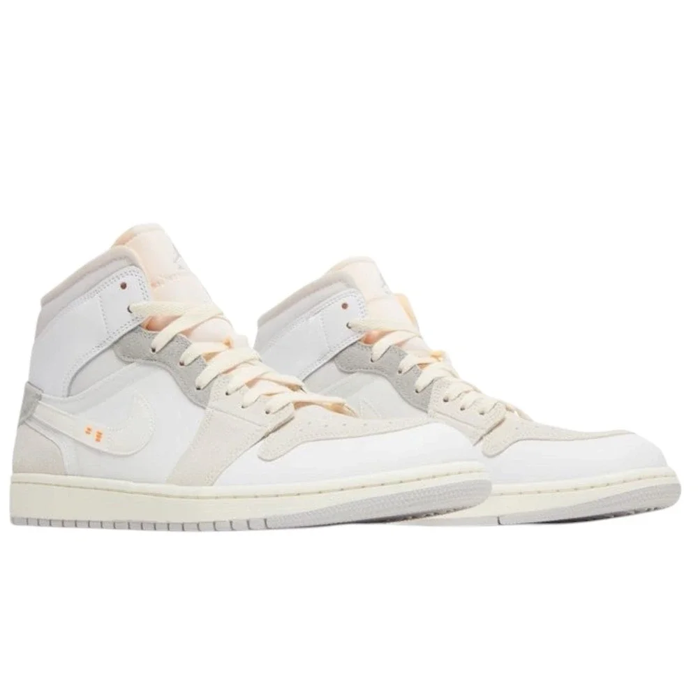 Air Jordan 1 Mid SE Craft Inside Out Shoes Men Size 7.5 Neutral Grey DM9652-100